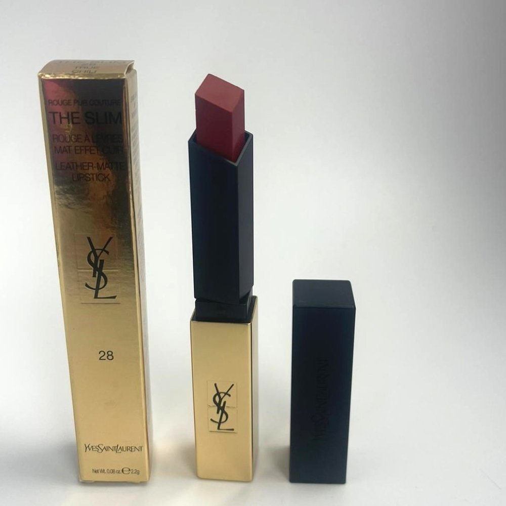 YSL The Slim Longwear Matte Lipstick 28 True Chili BRAND NEW